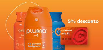 Botija de gás pluma plano Galp Continente